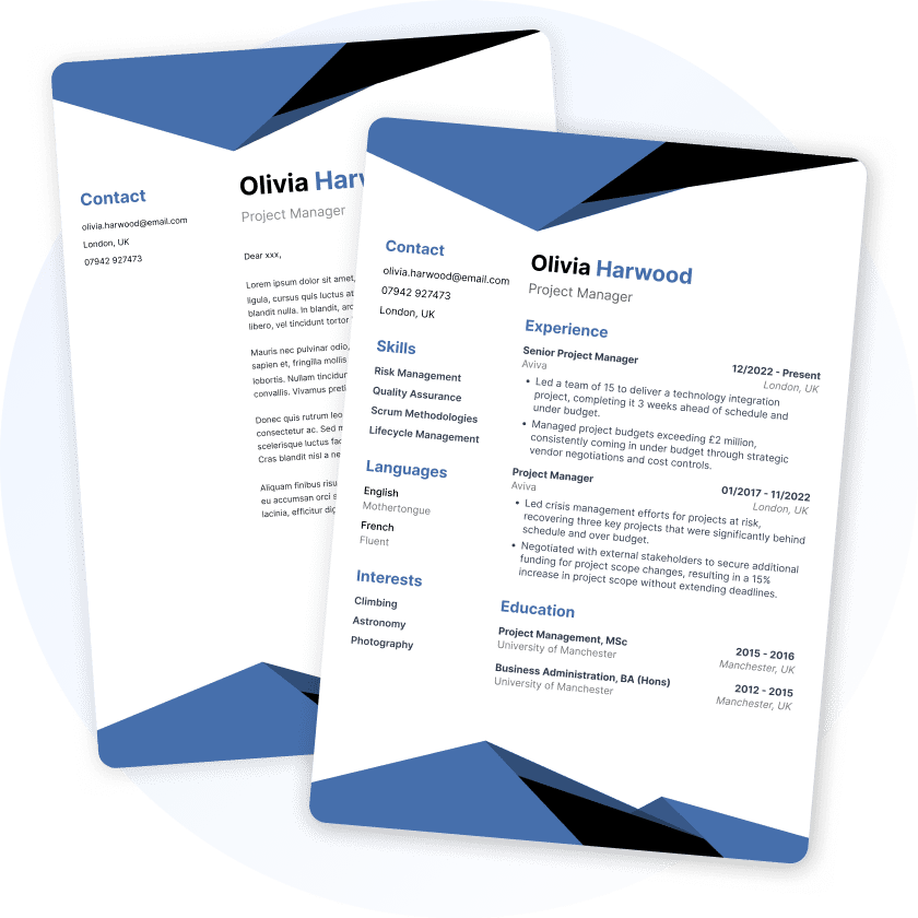 Stand out by creating an impactful CV and cover letter