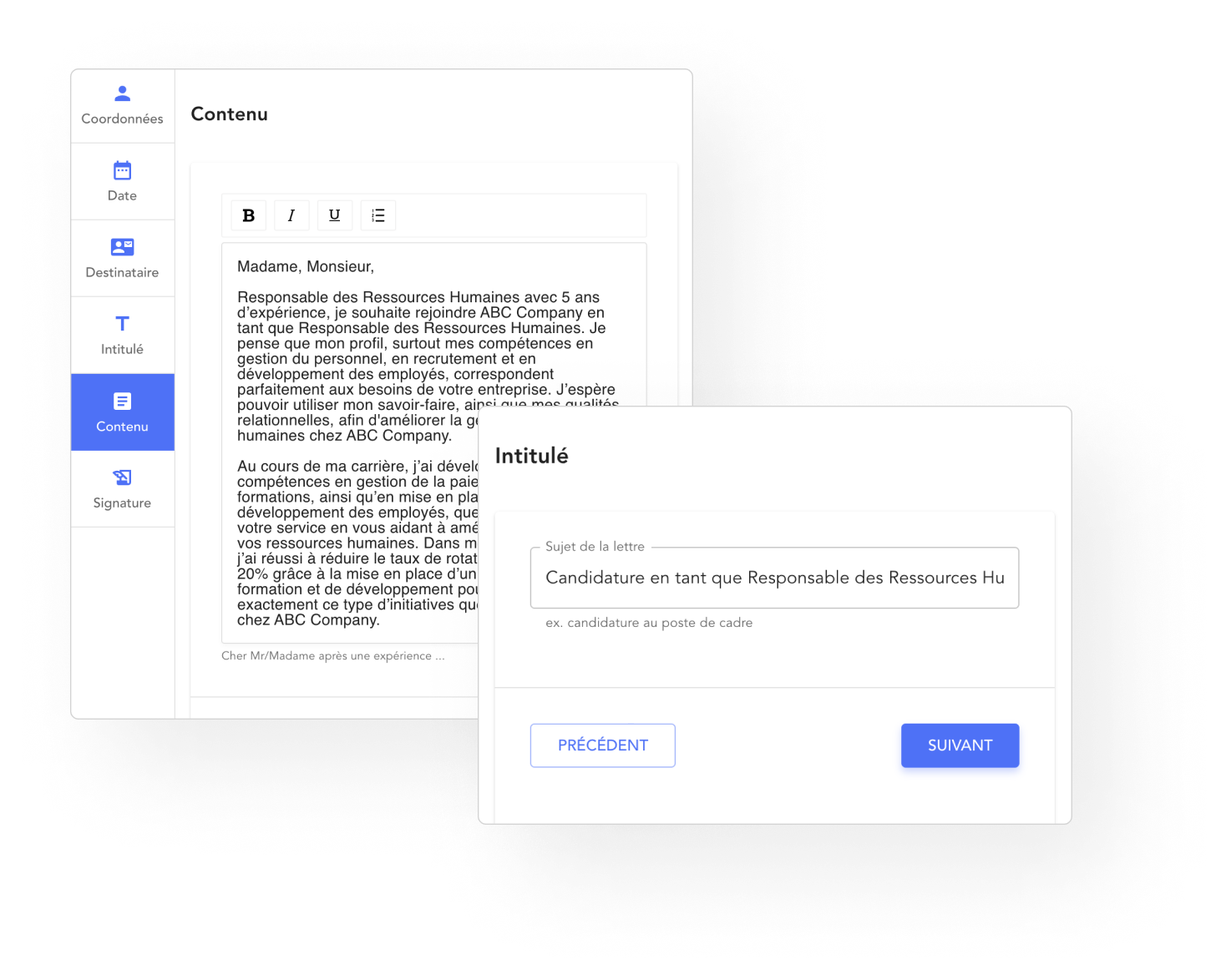 Your interactive assistance in creating your cover letter